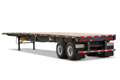 Steel Flatbed Trailer Stock Product Image