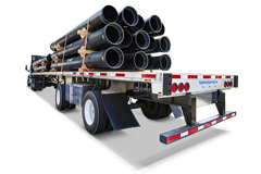 Combo Flatbed Trailer Stock Product Image